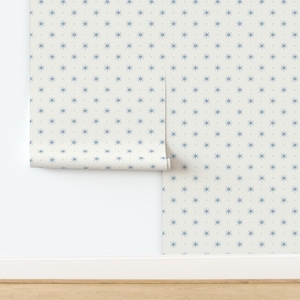 Cottagecore Non-Pasted Wallpaper  Boho Stars Dots Starburst Farmhouse Rustic - Stars And Dots by danika_herrick Wallpaper by Spoonflower