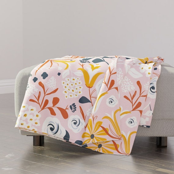 50 x 70 Damask Flowers Leaves Print Blanket by Spoonflower Roostery Plush Minky Throw Blanket 50 x 70 Damask Flowers Leaves Print Blanket by Spoonflower Roostery Plush Minky Throw Blanket