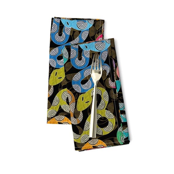 Serpent Dinner Napkins Set of 2 - Reptile Chinese Astrology Snake New Year Serpent China Snakes Cloth Napkins - Snakes by leventetladiscorde