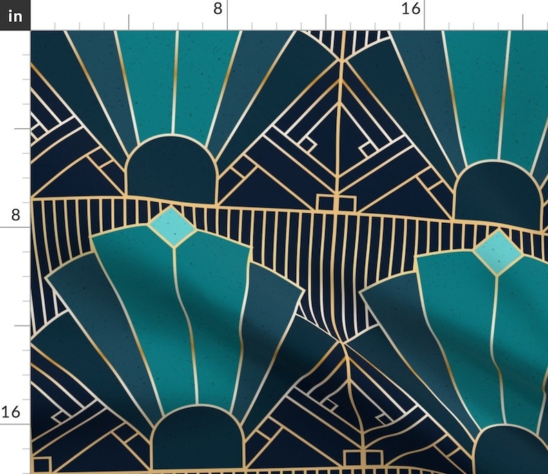 Art Deco Throw Pillow Art Deco In Teal by elysesanderson Etsy