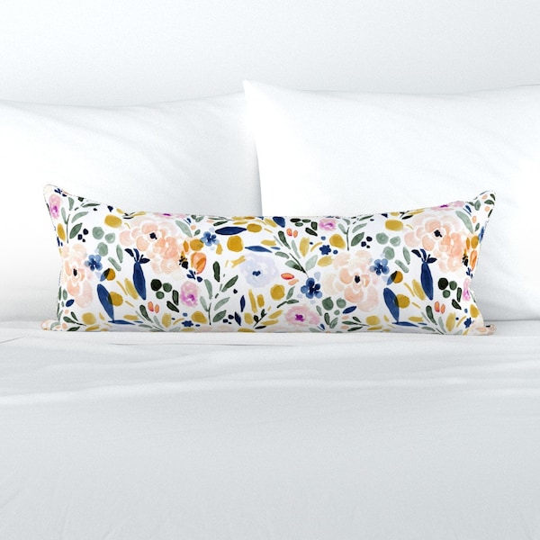 Floral Lumbar Pillow Etsy