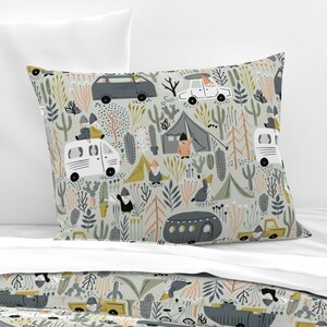 Gnomes Bedding - Gnome Nomads by amy_maccready - Camper Van Desert Camping Folklore Cotton Sateen Duvet Cover OR Pillow Shams by Spoonflower image 2
