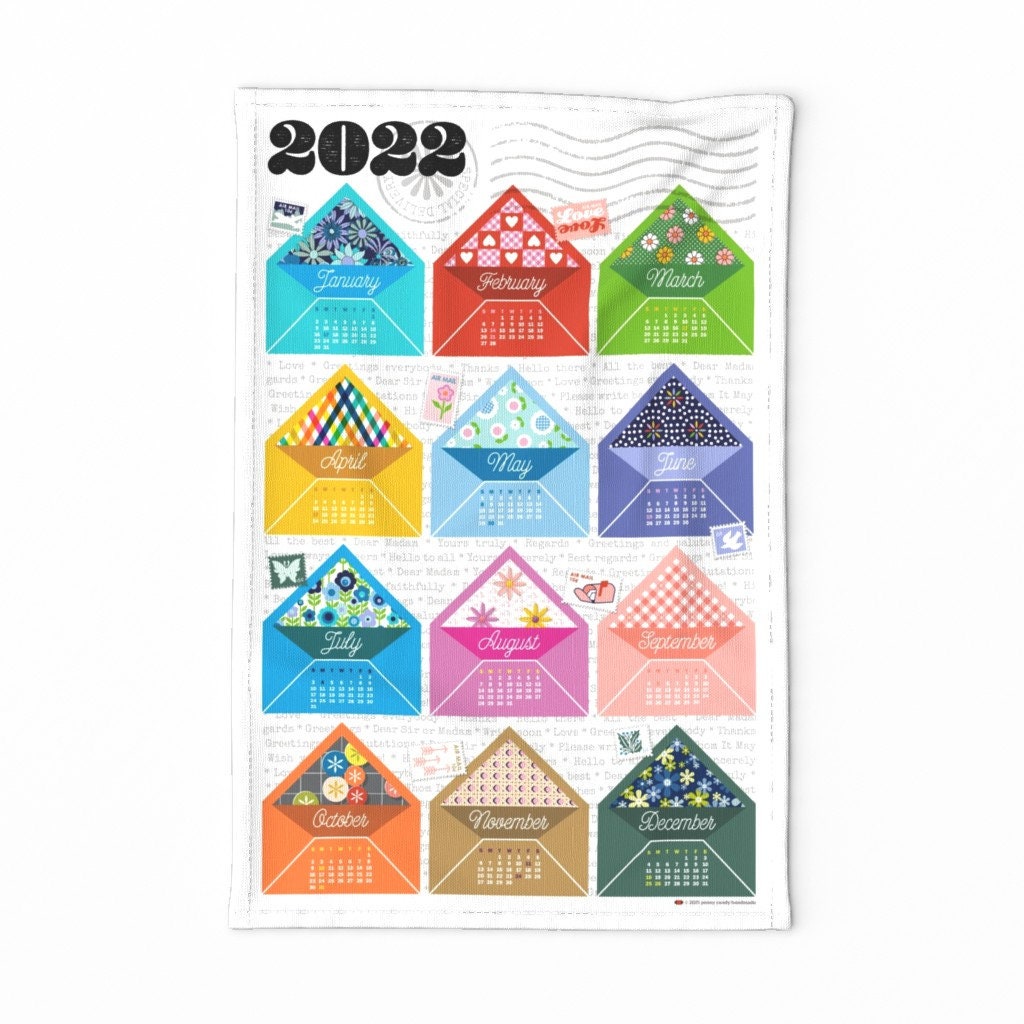Tea Towel Calendar 2022 2022 Tea Towel Calendar By Pennycandy
