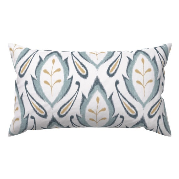 Elegant Ikat Accent Pillow Autumn Ikat Dusty Blue by Etsy