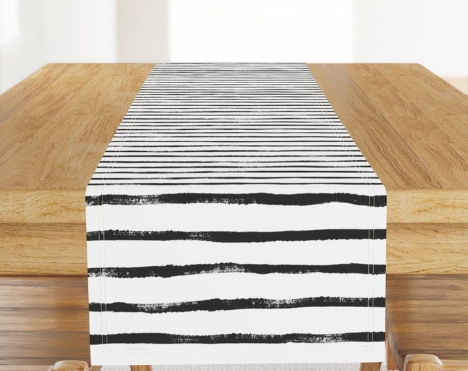 Black and White Quilted Table Runner, Table Runner, Table Decor ...