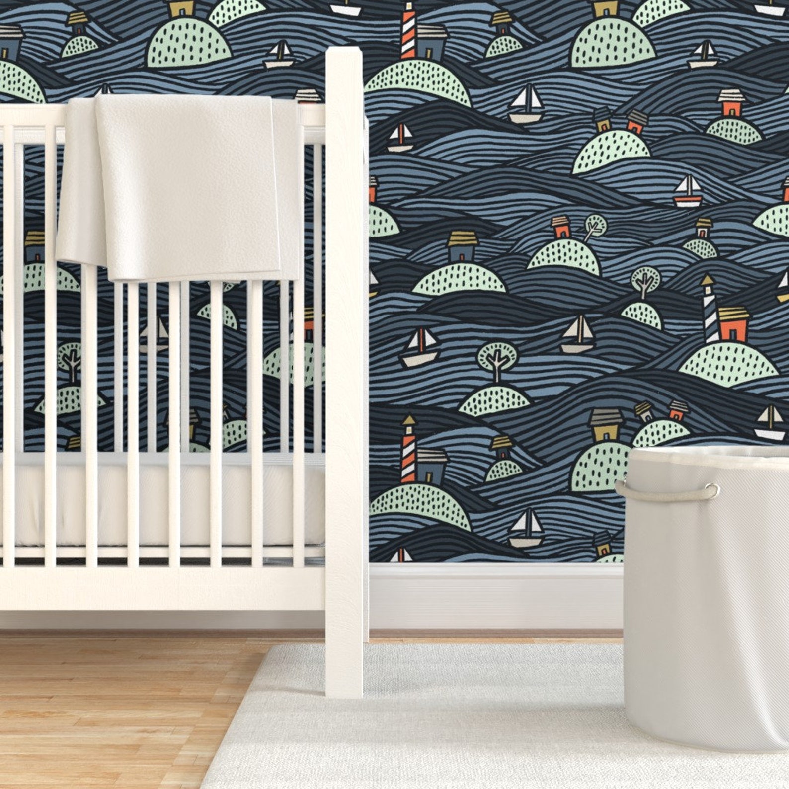 Boats Commercial Grade Wallpaper Islands on the Lake by - Etsy