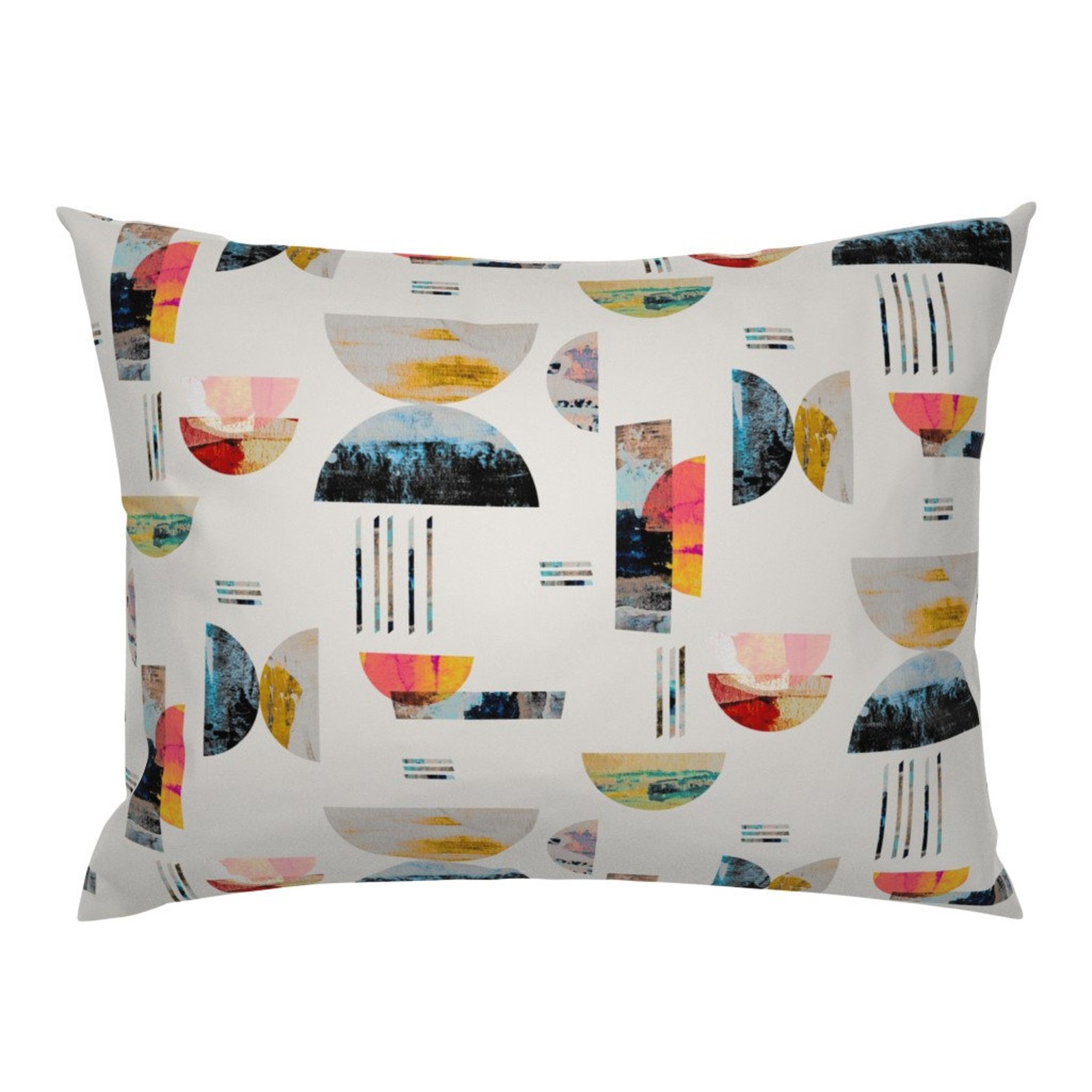 Abstract Pillow Sham Abstract Shapes by jenflorentine Etsy