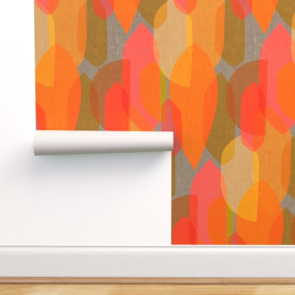 Mid Century Modern Wallpaper Mid Century Blocks by | Etsy