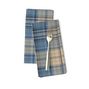 Tartan Dinner Napkins (Set of 2) - Handmade Paper Plaid 2 by anniedeb - Plaid Gingham Classic Nursery Geometric Cloth Napkins by Spoonflower