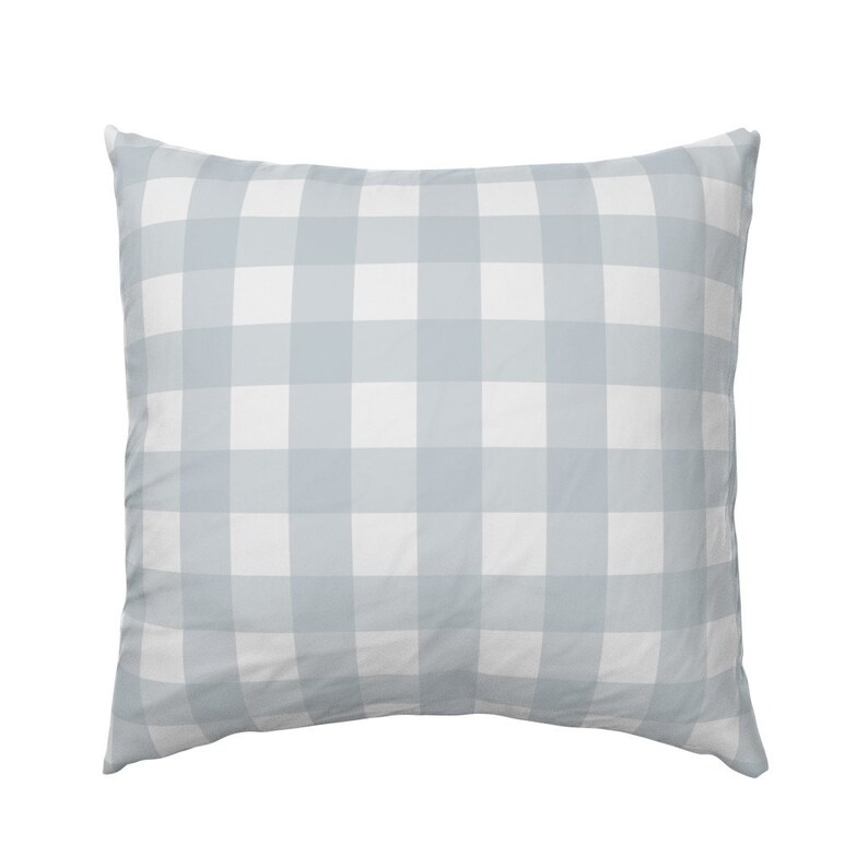 Gingham Pillow Sham Buffalo Check In Light Blue by Etsy