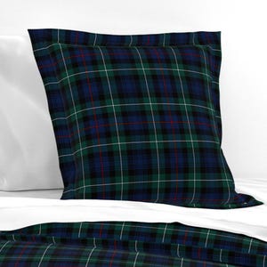 Blauw geruit beddengoed - Mackenzie Tartan van weavingmajor - Groen geruit rood geruit Schots katoenen satijnen dekbedovertrek OF kussenslopen afbeelding 8