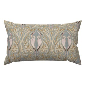 Jugendstil Akzentkissen - Jugendstil Kraniche by taranealart - Reiher Reiher Whooping Crane Rechteck Lendenwirbelsäule Dekokissen von Spoonflower