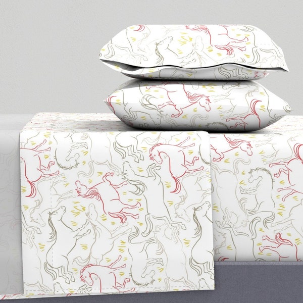 Horse Sheet Set Full Etsy
