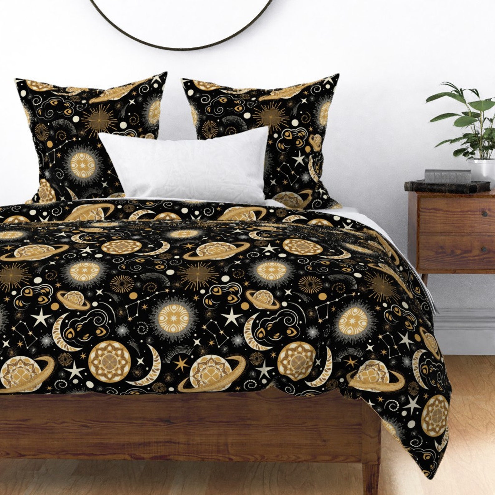 Bohemian Celestial Duvet Cover Galaxy Mandala by Etsy