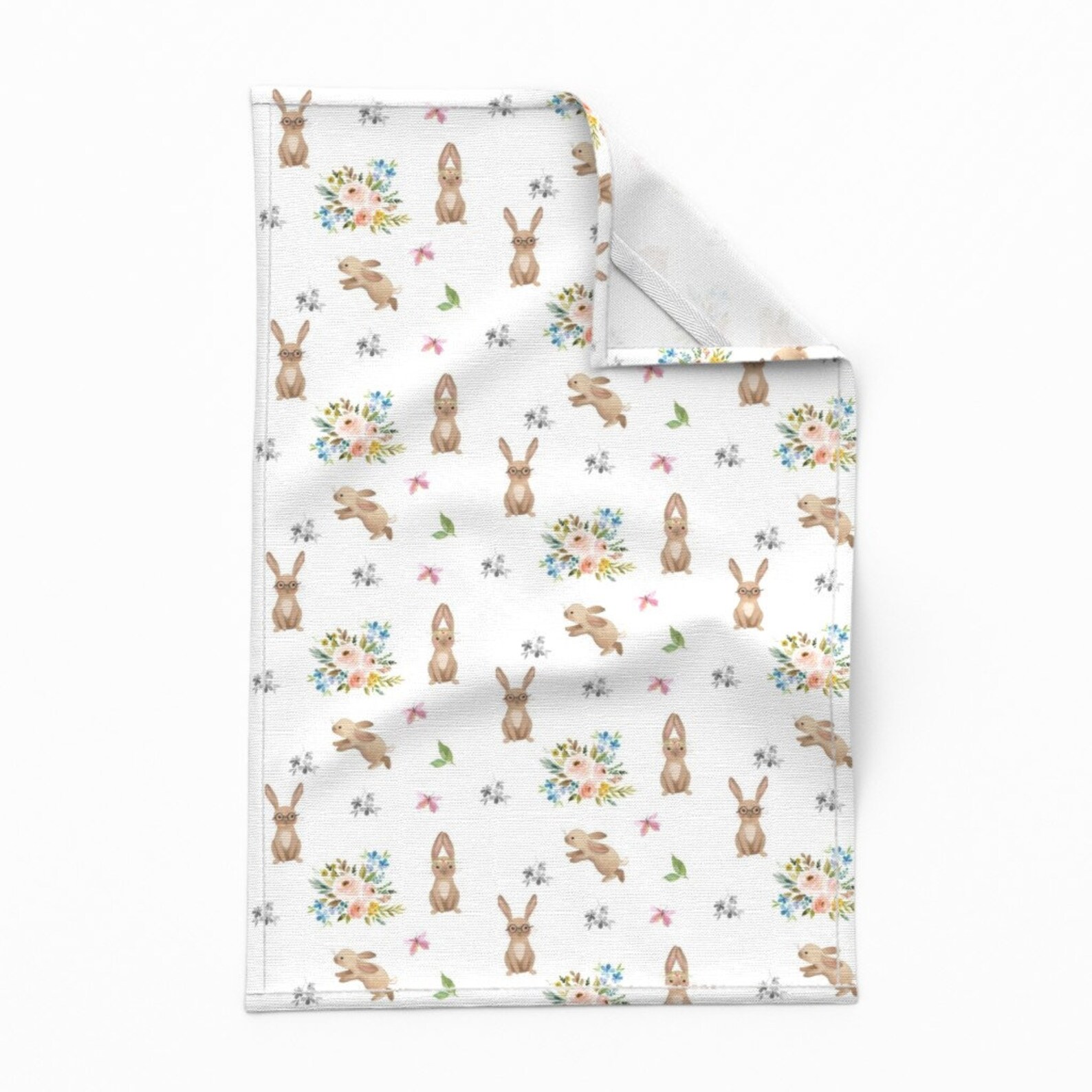 Bunnies Tea Towels Set of 2 6 Spring Time Fun Etsy