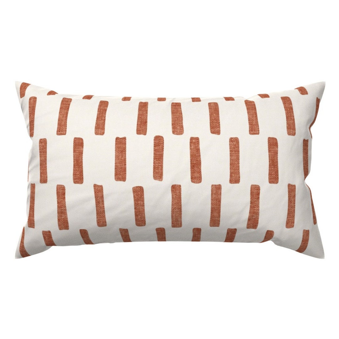 Bohemian Stripe Accent Pillow Terracotta Dash by - Etsy