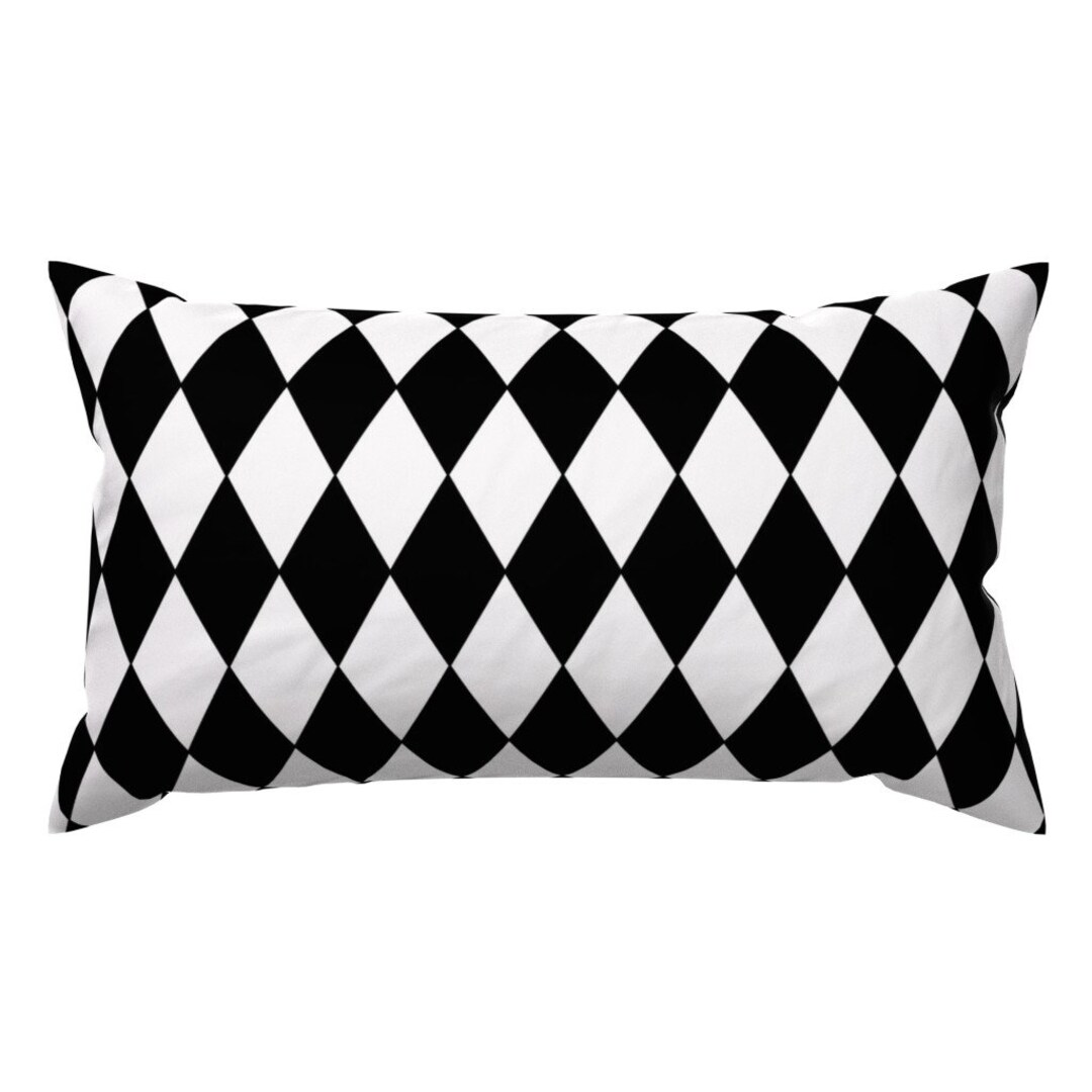 Harlequin Accent Pillow Harlequin Diamonds by Peacoquettedesigns