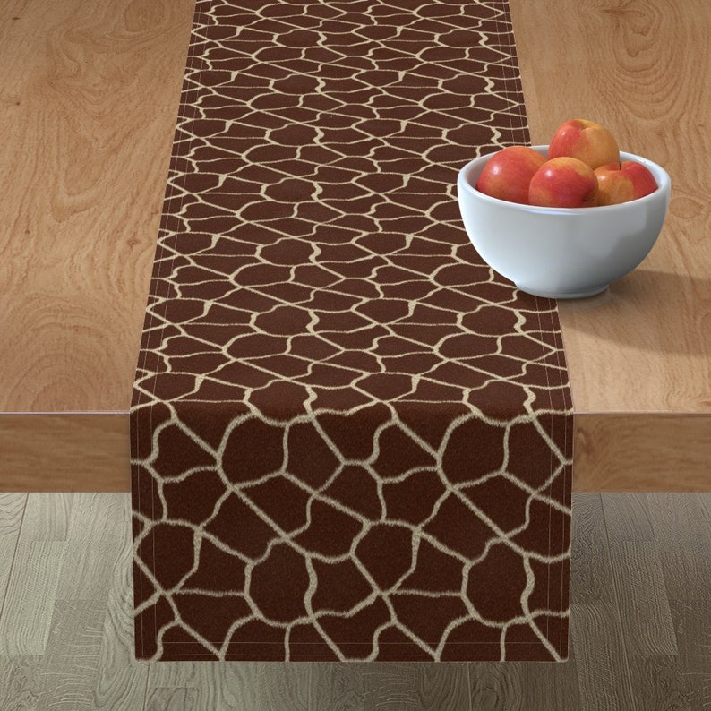 Animal Print Table Runner Giraffe Spot by Themadcraftduckie Etsy