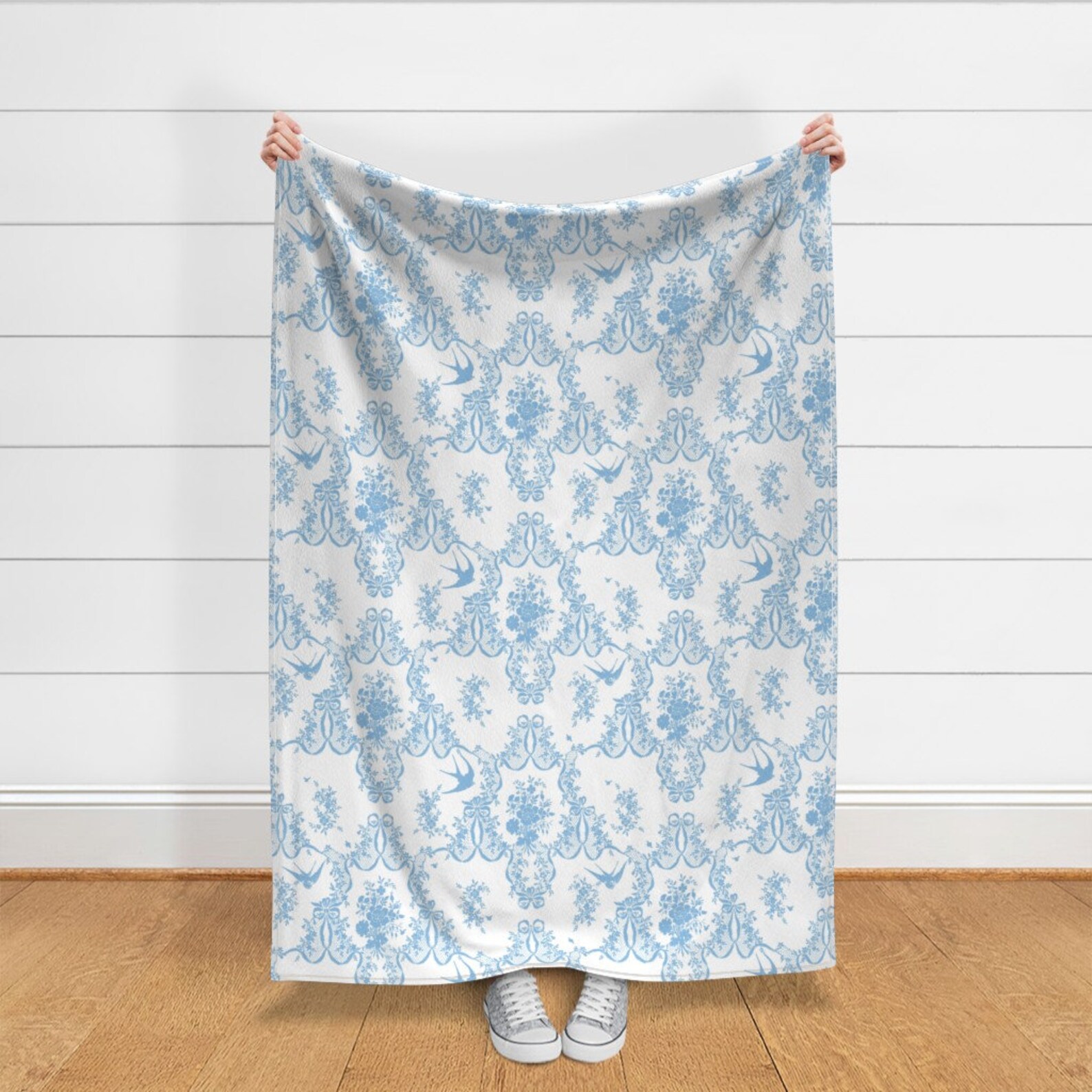 Decorative Toile Throw Blanket Willa Toile Neptune 1 by Etsy