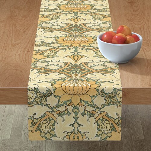 Arts and Crafts Table Runner Morris Neutral by Etsy