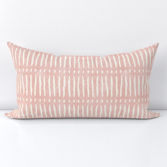 Hand Drawn Stripe Accent Pillow Vertical Dash Stripe by