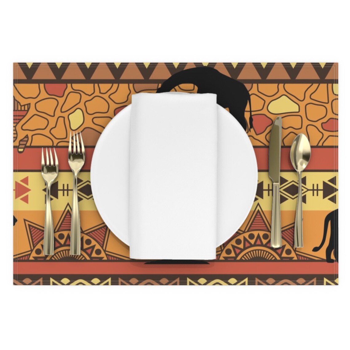 African Safari Placemats set of 2 Safari Isle Style by Etsy