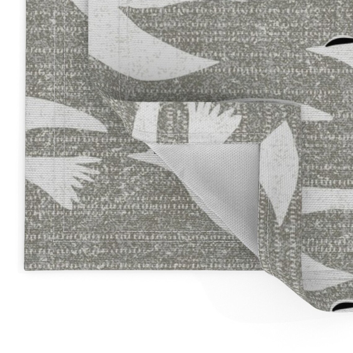 Gray and White Placemats set of 2 Arctic Tern by Etsy