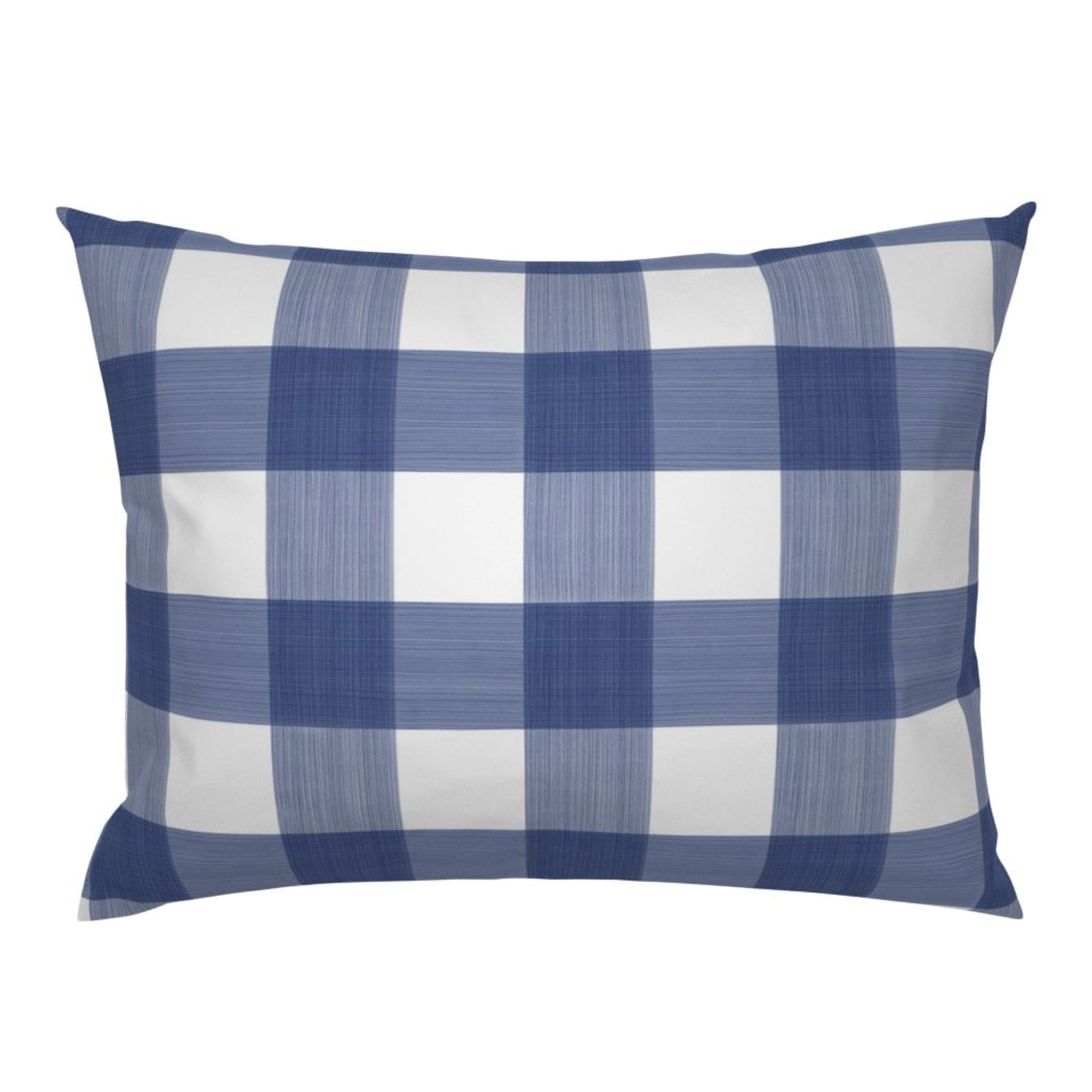 Gingham Pillow Sham Navy 3 Buffalo Plaid by Etsy
