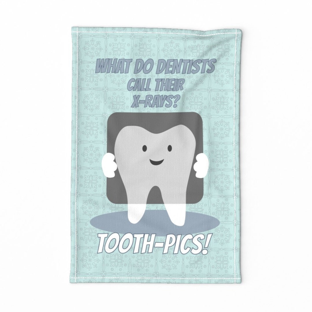 Dad Joke Tea Towel Dental Xrays by Diseminger Xray Dental Dentist Teeth