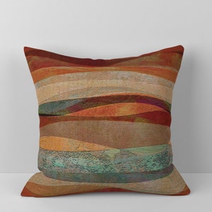Abstract Landscape Throw Pillow Sandstone Desert by wren_leyland Travertine Look Arizona Decorative Square Throw Pillow by Spoonflower image 3