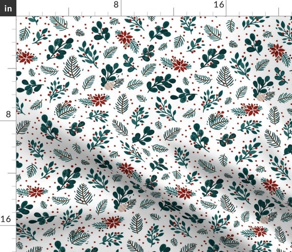 Holly Berry Accent Pillow Christmas Floral by Tatiletters - Etsy