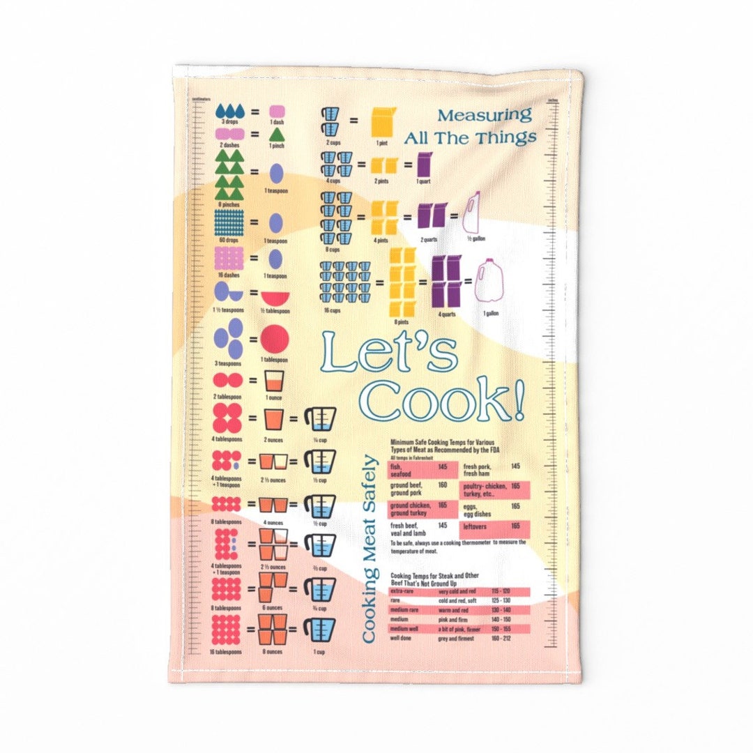 Kitchen Tea Towel Measuring up by Quietlyawesome Cooking Chef Baking