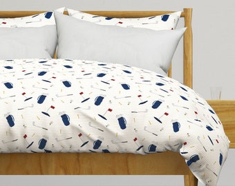 Golfer Bedding - Tee Time by littlearrowdesign - Golf Tee Off Golf Tee Sports Cotton Sateen Duvet Cover OR Pillow Shams by Spoonflower