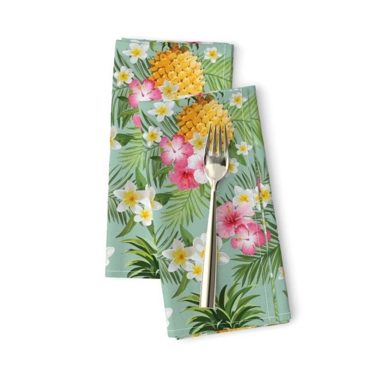 Pineapples Dinner Napkins Set of 2 Hawaiian Pineapple by Etsy