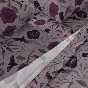 Witchy Sheets Gothic Night by Fineapple_pair Dark Dusty Purple Spiders ...
