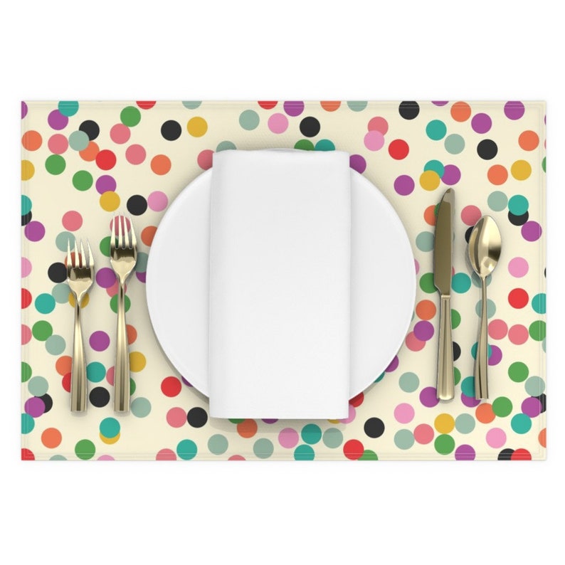 Mod Confetti Placemats set of 2 Confetti by Michellenilson Etsy