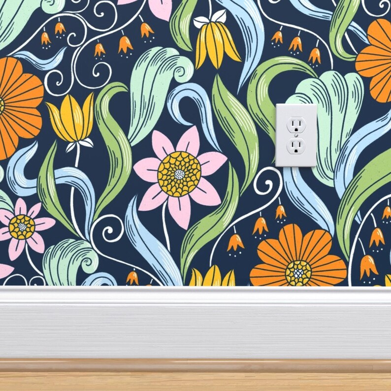 Art Nouveau Wallpaper Art Nouveau Pattern by Stolenpencil Etsy