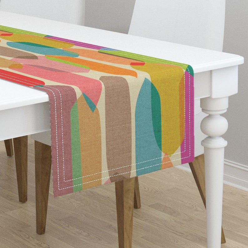 Mid Century Table Runner Droplets By Ceciliamok Image 0