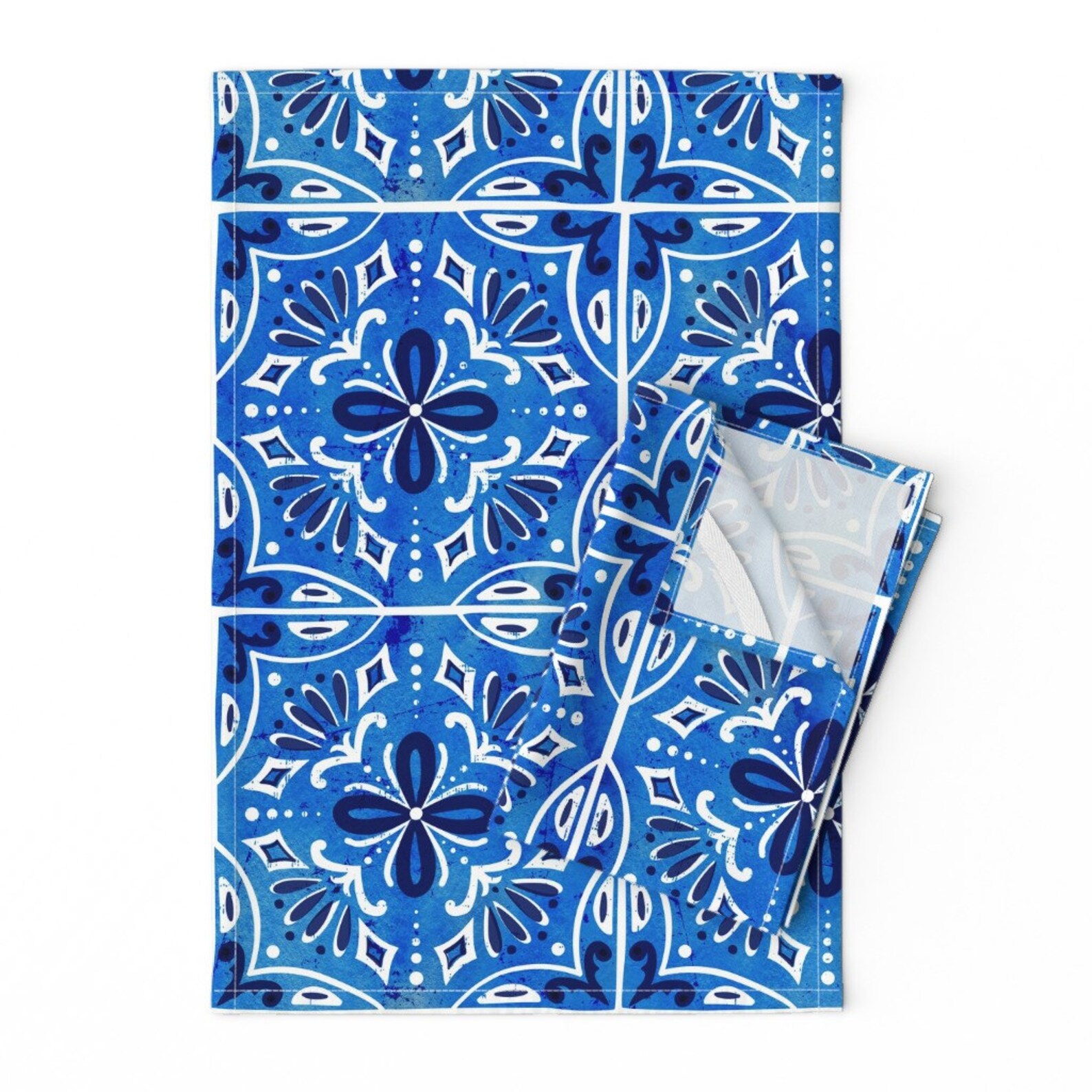 Spanish Tile Tea Towels Set of 2 Sevilla Spanish Tiles by Etsy