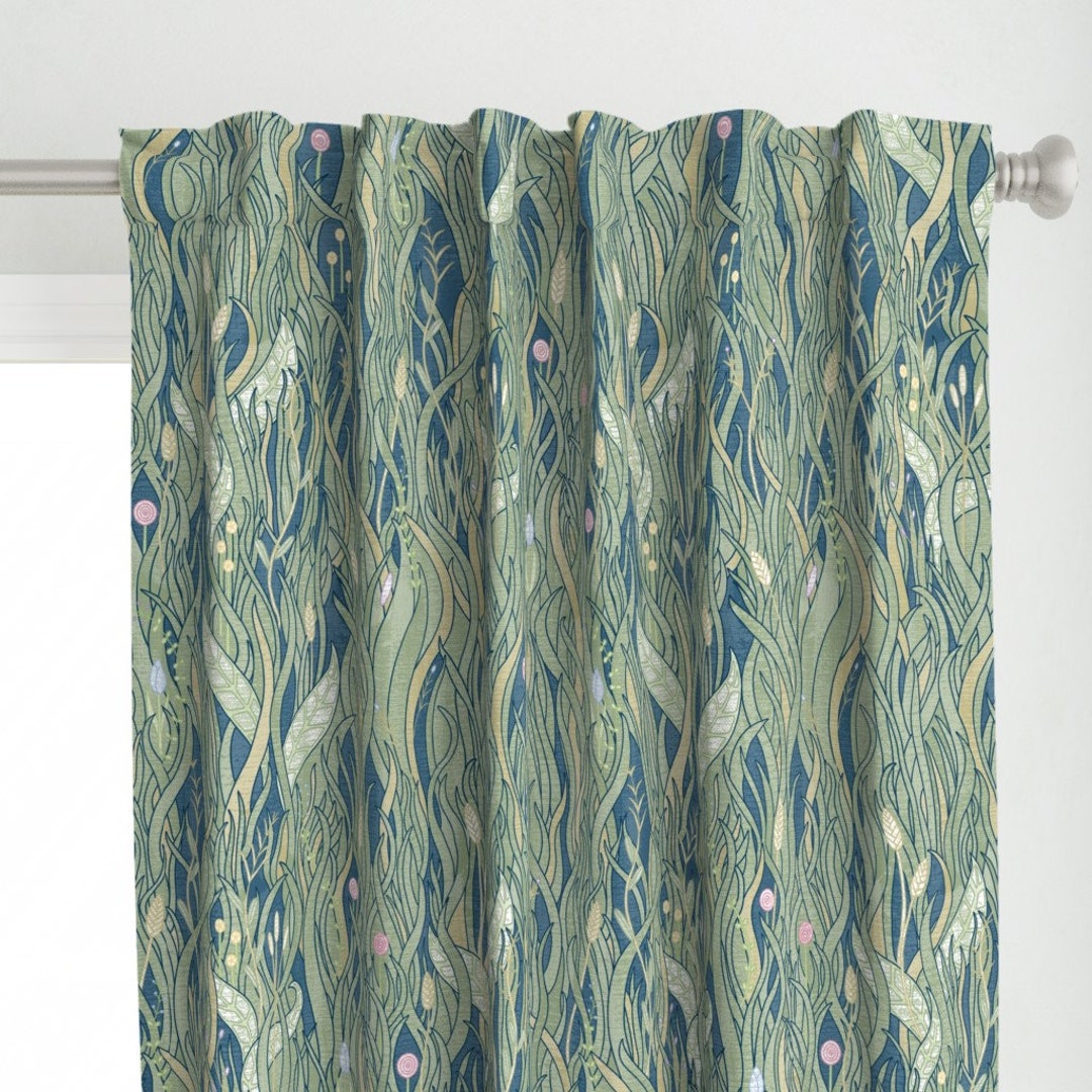 Wild Grasses Curtain Panel Imaginary Grassy Meadow by Lalalamonique ...