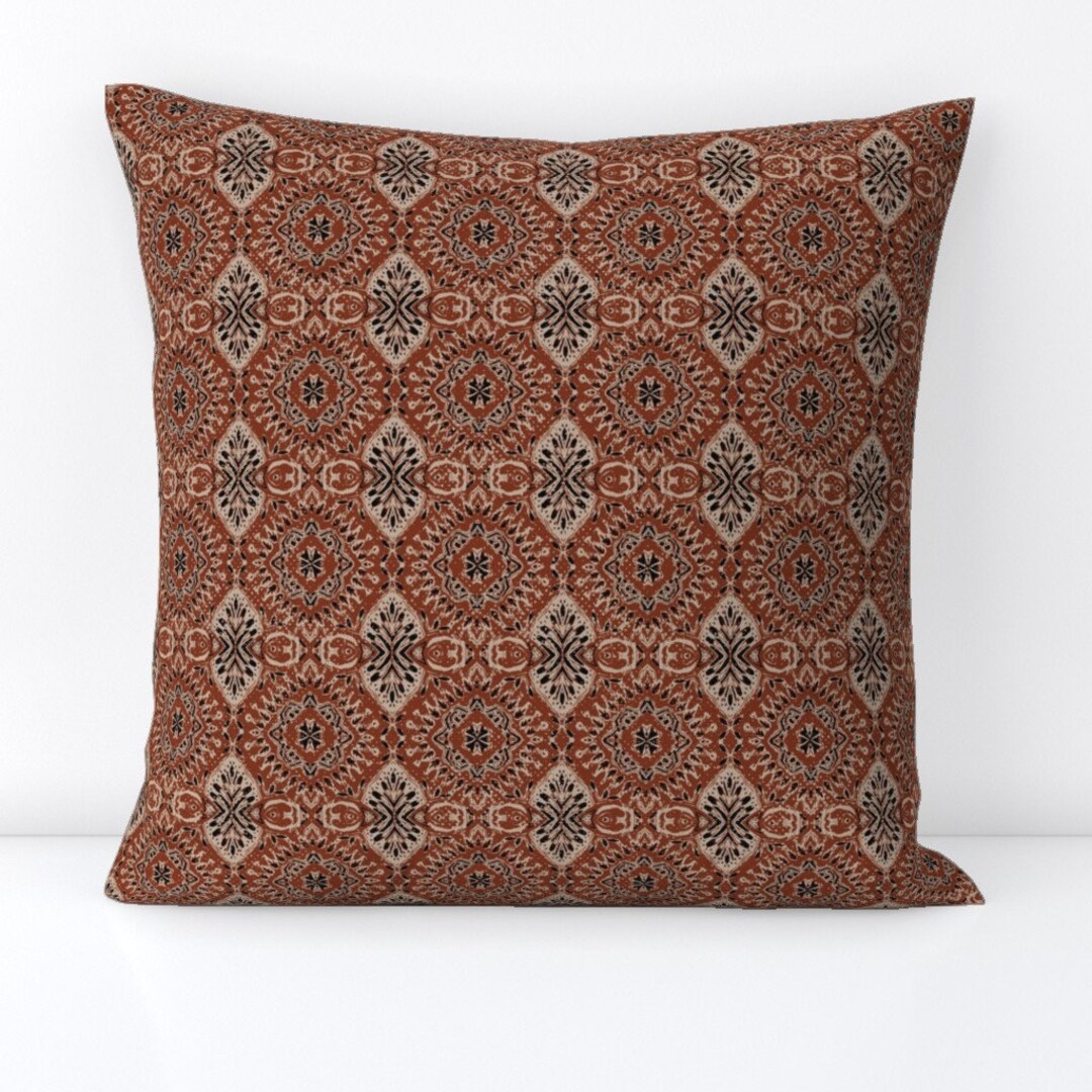 Earthy Throw Pillow Macha Rust Ollie by Holli_zollinger Etsy