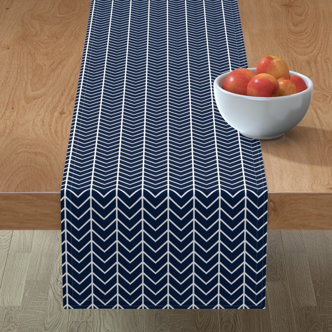 Zig Zag Table Runner Navy Chevron by ivieclothco Navy Etsy