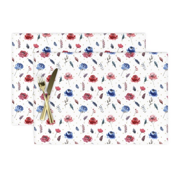 American Glory Flowers by hipkiddesigns Patriotic Floral America Cotton Sateen Table Runner by Spoonflower 4th Of July Table Runner