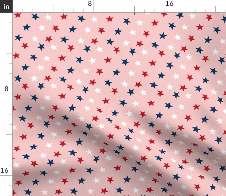 Pink July 4th Table Runner Patriotic Stars by Etsy