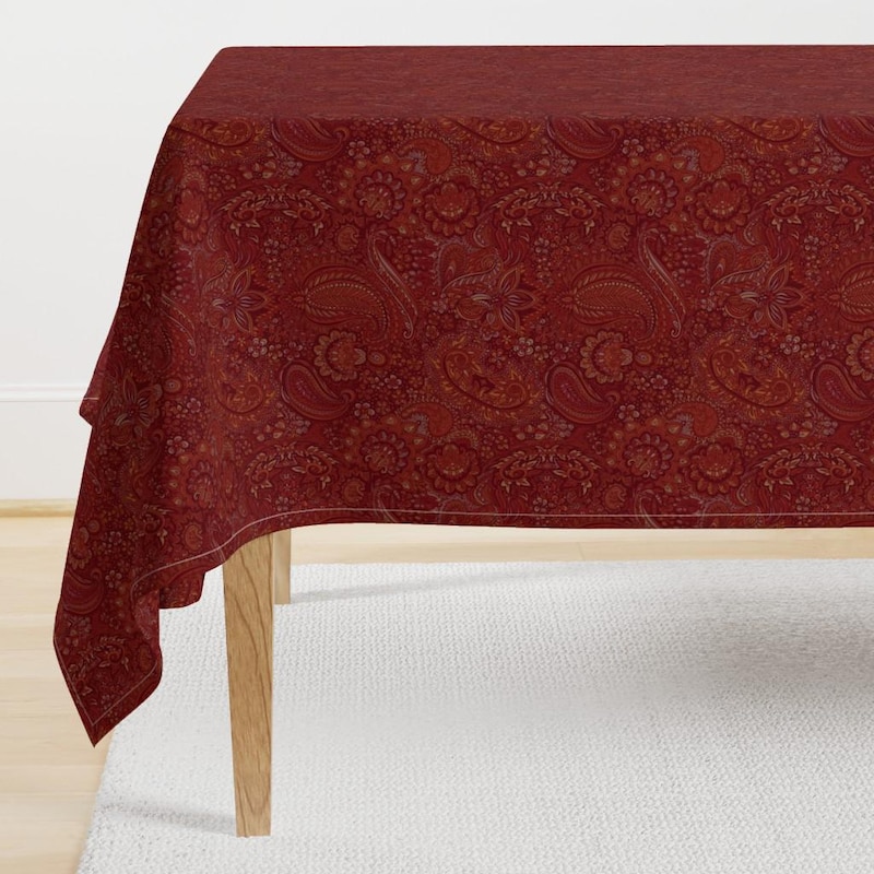 Burgundy Tablecloth - Etsy