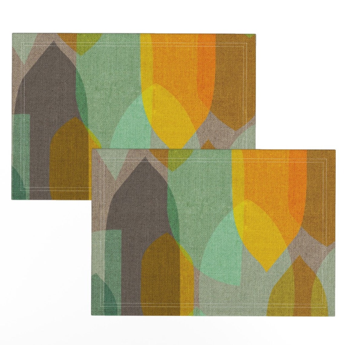 Mid Century Modern Placemats set of 2 Mid Century Colour Etsy