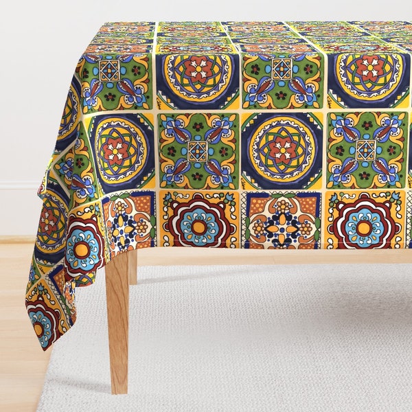 Talavera Tablecloth Etsy