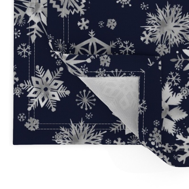 Snowflakes Placemats set of 2 Snowflakes by Ninoladesign Etsy