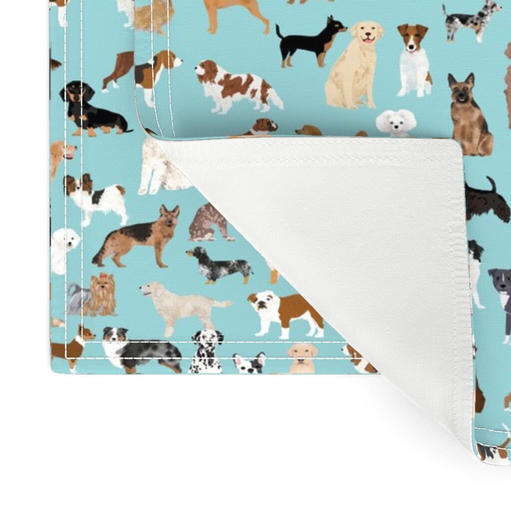 Dogs Placemats Set of 2 Dogs Light Blue de petfriendly Etsy