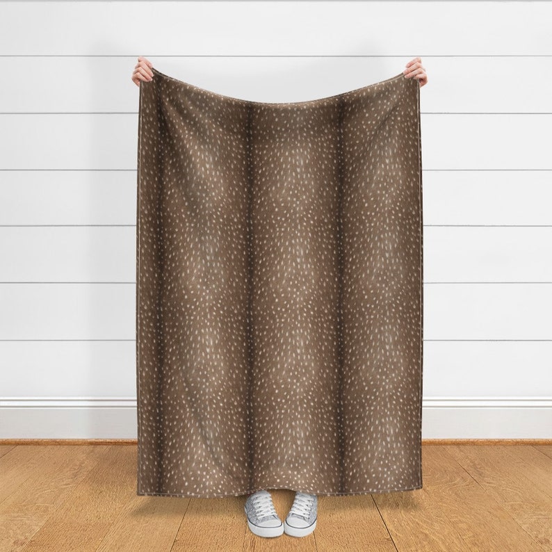 Animal Print Throw Blanket Soft Deer Hide Print by Etsy